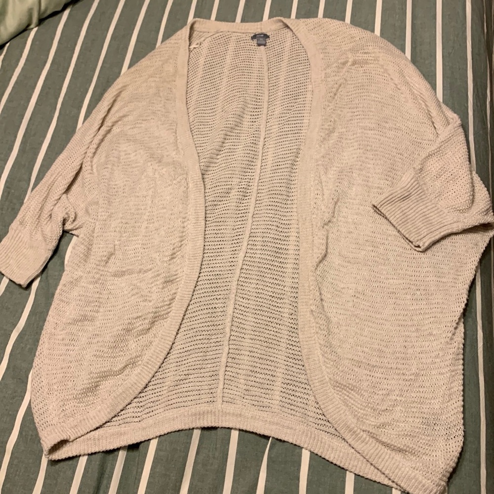 Aerie knit cocoon cardigan, cream, XS/S